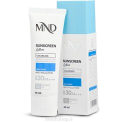 تصویر لوسیون ضدآفتاب با فاکتور حفاظتی 30 (SPF 30) مناسب پوست چرب ام ان دی 40 میلی‌لیتر Sunscreen lotion with (SPF 30) suitable for oily skin MND 40 ml