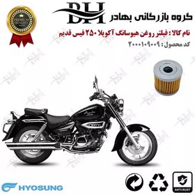 تصویر فیلتر روغن موتور سیکلت کد 22104 مناسب برای هیوسانگ آکویلا 250 فیس قدیم HYOSUNG AQUILA 250 کویر موتور 