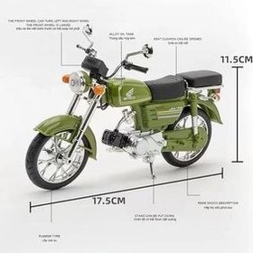 تصویر ماکت موتور هوندا مدل ۱۱۰ با جزییات واقعی مقیاس ۱:۱۰ 