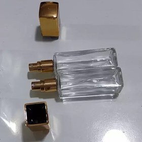 تصویر شیشه عطر 20میل آلفا درب یووی طلایی 