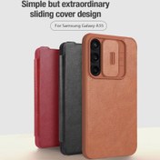 تصویر کیف چرمی محافظ دوربین دار Samsung Galaxy A35 مارک نیلکین مدل Qin Pro Leather Samsung Galaxy A35 Nillkin Qin Pro Leather Case