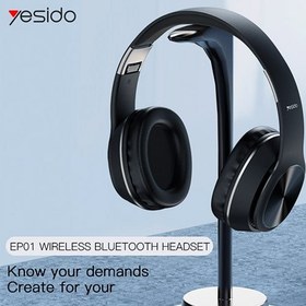 تصویر هدفون بی سیم یسیدو مدل EP01 - مشکی YESIDO EP01 Bluetooth Headphone