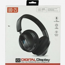 تصویر هدفون بی سیم مدل DIGITAL DISPLAY UID-25 - صورتی DIGITAL DISPLAY HEADPHONE UID-25