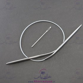 تصویر میل بافتنی آلومینیومی (میل دوره) 40 سانت سایز 4.0mm 