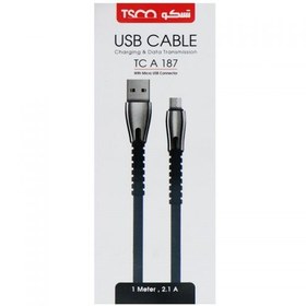 تصویر کابل تبدیل USB به microUSB تسکو مدل TC A187 طول 1 متر TSCO TC A187 USB to microUSB Cable 1m