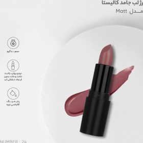 تصویر رژ لب جامد مات کالیستا شماره M24 ا Callista Solid Matt Lipstick No. M24 Callista Solid Matt Lipstick No. M24