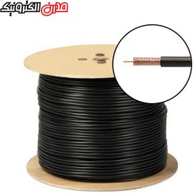 تصویر کابل کواکسیال تک (RG59 تک) حلقه 500 متری ا rg59 coaxial cable 500m rg59 coaxial cable 500m