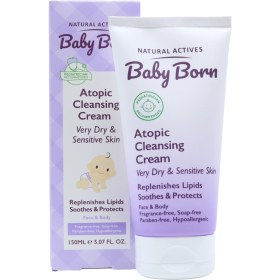 تصویر شوینده کرمی پوست خیلی خشک و آتوپیک بیبی برن 150 میلی لیتر baby born atopic cleansing cream 150 ml