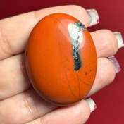 تصویر نگین درشت کلکسیونی سنگ طبیعی جاسپر سرخ معدنی کد 60307 