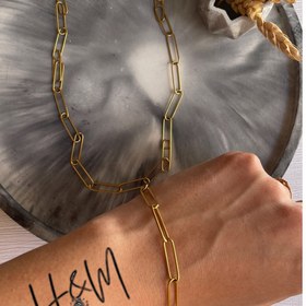 تصویر ست دستبند وگردنبند سنگین 