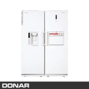 تصویر یخچال فریزر دوقلو دونار 40 فوت مدل DFN-380WA-DNR-425WAH سفید Donar 40 feet twin refrigerator freezer model DFN-380WA-DNR-425WAH