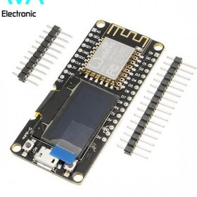 تصویر ماژول NodeMCU به همراه OLED دارای هسته ESP-12E و مبدل CP2102 