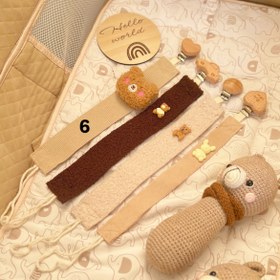 تصویر بند پستانک پارچه ای عروسکی 