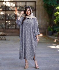 تصویر کفتان زنانه دکمه چوبی Kaftan