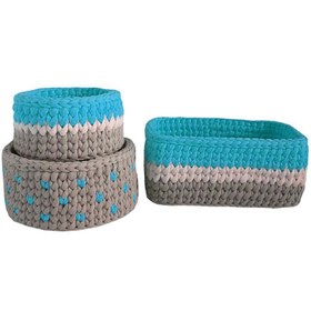 تصویر ست سبد وسایل کودک مدل Kids Storage Basket مجموعه 3 عددی 