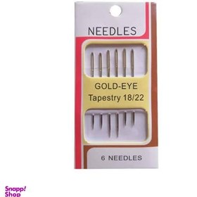 تصویر سوزن خیاطی کد 100 بسته 6 عددی 