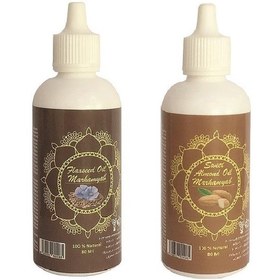 تصویر روغن تقویت کننده مو، مژه و ابرو مرهم یاب مدل بادام شیرین و دانه کتان حجم 80 میلی لیتر مجموعه 2 عددی 