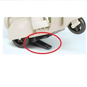 تصویر موتور بازی مدل دخترانه طرح تک چرخ زن و چراغ دار - طوسی روشن 