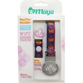 تصویر بند پستانک پارچه ای طرح بارسلونا مایا Maya Pacifier Strap code:4231/3