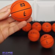 تصویر مینی توپ سیلیکونی طرح بسکتبال 