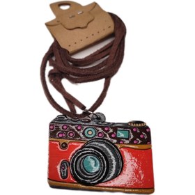 تصویر گردنبند چوبی دوربین کد 4 