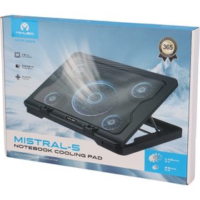 تصویر فن خنک کننده لپ تاپ میکوسو سری Mistral-5 مدل NCP-065 Mikuso Mistral-5 NCP-065 Laptop Cooling Pad