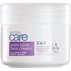 تصویر کرم شب سه کاره آبرسان آون AVON حجم 100 میل Avon Care Even Tone face cream 3in1 Night Cream