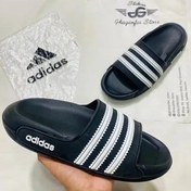 تصویر دمپایی زنانه آدیداس مدل پرو پالوک کد 115 رنگ مشکی قهوه‌ای سبز 