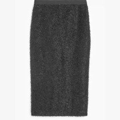 تصویر دامن بلند موهر لمه دار سورمه ای نکست NEXT 