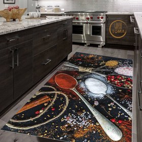 تصویر فرشینه آشپزخانه طرح ادویه ها کد010 kitchen rug