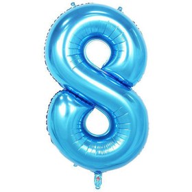 تصویر بادکنک فویلی طرح عدد 8 