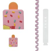 تصویر محافظ کابل وال کیس به همراه محافظ شارژر دیواری مناسب آیفون 