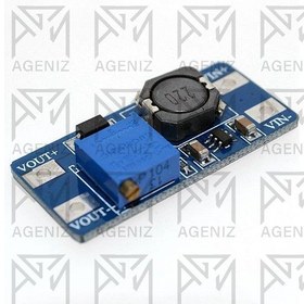 تصویر ماژول افزاینده ولتاژ MT3608 با ورودی میکرو USB و جریان ۲ آمپر 