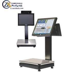 تصویر ترازو دیجیتال نوین پرداز رنگ مشکی با نمایشگر مشتری 