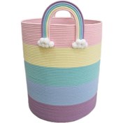 تصویر سبد اسباب بازی مدل رنگین کمان 