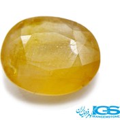 تصویر نگین سنگ یاقوت زرد برمه 