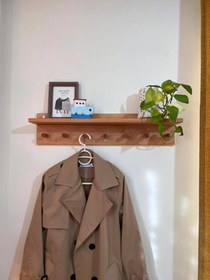 تصویر شلف دیواری چوبی Wooden wall shelf