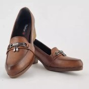 تصویر کفش قهوه ای پاشنه دار پاپیون زنانه دخترانه ترند شیک کد60 