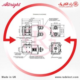 تصویر کنتاکتور DC لیفتراک 100 آمپر SW80-464 آلبرایت Albright 