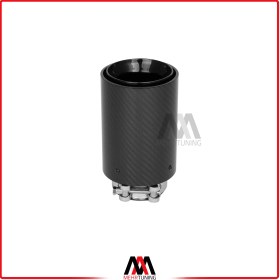 تصویر سر اگزوز BMW تک لول فیبر کربن مدل M 