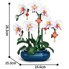 تصویر لگو گل ارکیده کد 9123 با ۵۸۷ قطعه 