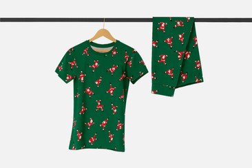 تصویر ست تیشرت و شلوار - گربه ای آبی / ایکس لارج 