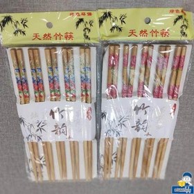 تصویر چاپستیک گلدار 10جفتی 