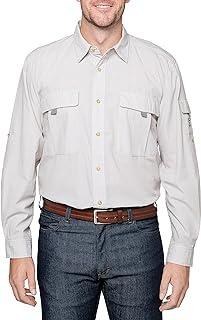 Mens Performance Short Sleeve Button Up Quick Dry Shirt 50+ UPF Fishing  Shirt, White, Size: XL, Momentum Comfort Gear 