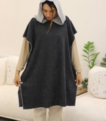 تصویر حوله پانچو رنگ «نوک مدادی» | قد ۹۰ 