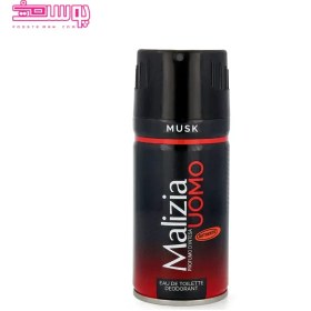 تصویر اسپری خوشبو کننده بدن مالیزیا مدل uomo musk حجم 150ml 