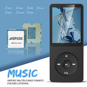 تصویر AGPTEK A02 8GB MP3 Player, 70 Hours Playback Lossless Sound Music Player, Supports up to 128GB, Rose Gold, USB, Aux 