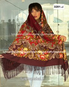 تصویر روسری ترکمنی پشمی اصیل 