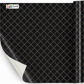 تصویر کاغذ کادو طرح مشکی کلاسیک بسته 2 عددی 