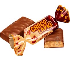 تصویر شکلات روشن مدل Choco Lapki با طعم بادام زمینی 1 کیلو Roshen Choco Lapki chocolate with peanut flavor 1kg